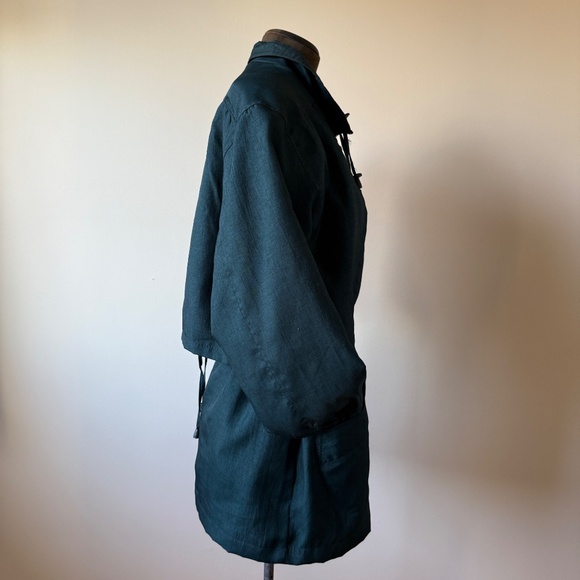 Gorgeous Vintage 90s Lightweight Dark teal oversized utility-style jacket - Picture 6 of 11
